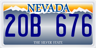 NV license plate 20B676