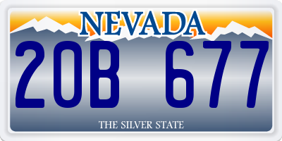 NV license plate 20B677