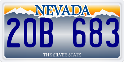 NV license plate 20B683