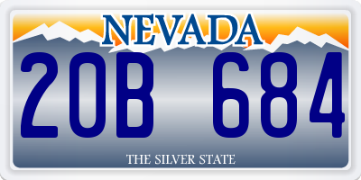 NV license plate 20B684