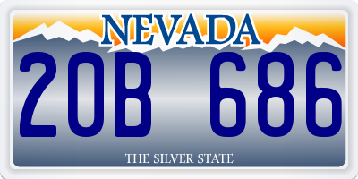 NV license plate 20B686