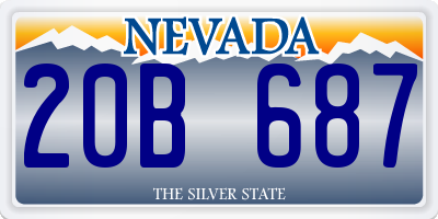 NV license plate 20B687