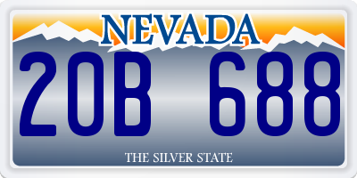 NV license plate 20B688
