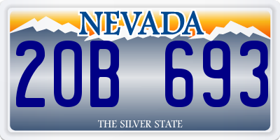 NV license plate 20B693