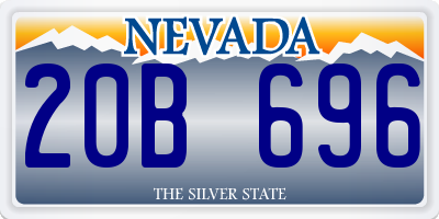 NV license plate 20B696