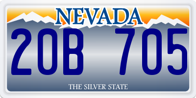 NV license plate 20B705