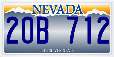 NV license plate 20B712