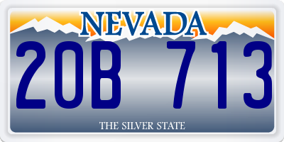 NV license plate 20B713