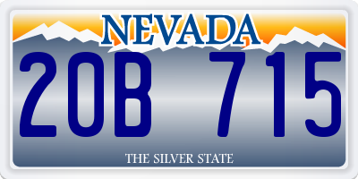 NV license plate 20B715