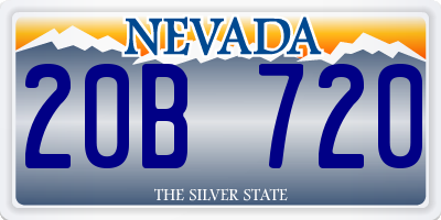 NV license plate 20B720