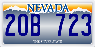 NV license plate 20B723