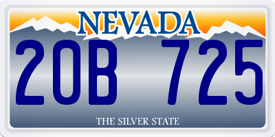 NV license plate 20B725
