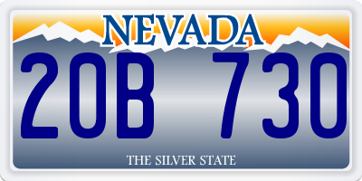 NV license plate 20B730
