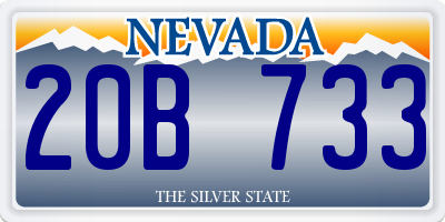 NV license plate 20B733