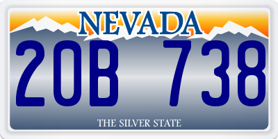 NV license plate 20B738
