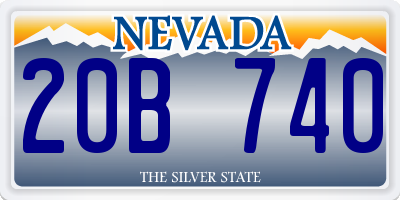 NV license plate 20B740