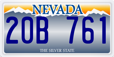 NV license plate 20B761
