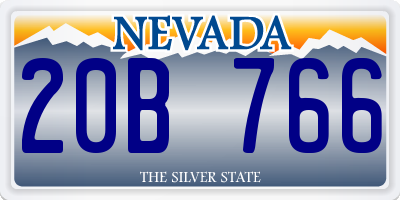 NV license plate 20B766