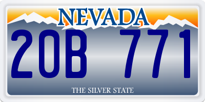 NV license plate 20B771