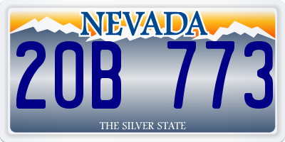 NV license plate 20B773