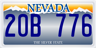 NV license plate 20B776