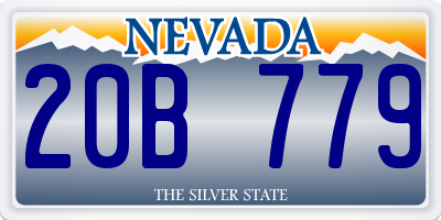 NV license plate 20B779