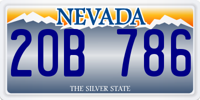 NV license plate 20B786