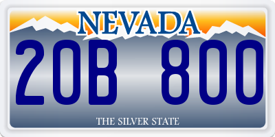 NV license plate 20B800