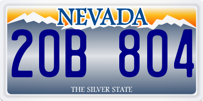 NV license plate 20B804