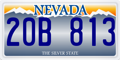 NV license plate 20B813