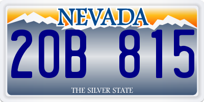 NV license plate 20B815