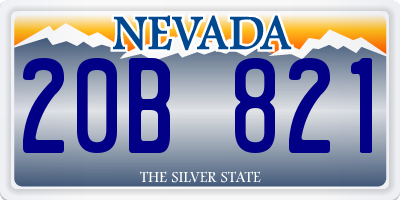 NV license plate 20B821