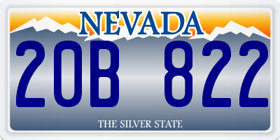NV license plate 20B822