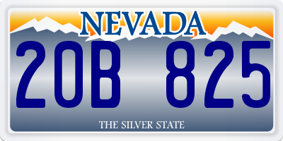 NV license plate 20B825