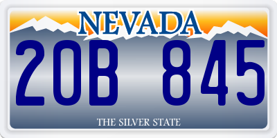 NV license plate 20B845