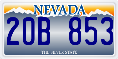 NV license plate 20B853