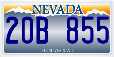 NV license plate 20B855