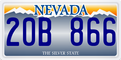 NV license plate 20B866