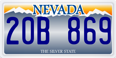 NV license plate 20B869