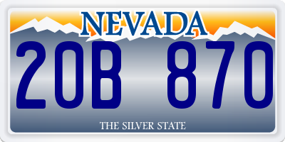 NV license plate 20B870