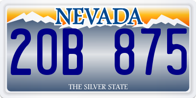 NV license plate 20B875