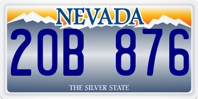 NV license plate 20B876