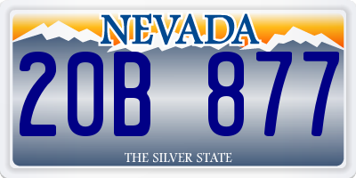 NV license plate 20B877