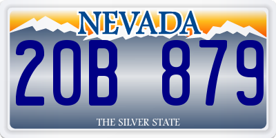 NV license plate 20B879