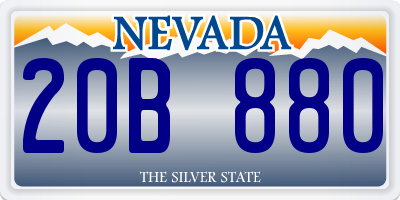 NV license plate 20B880