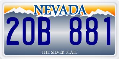 NV license plate 20B881