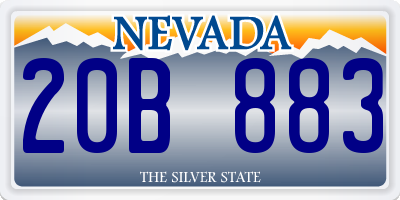 NV license plate 20B883