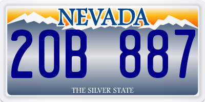 NV license plate 20B887