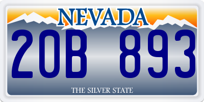 NV license plate 20B893