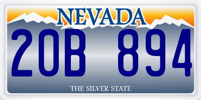 NV license plate 20B894